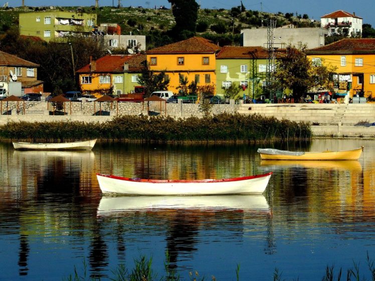 boat, House, Bursa, Turkey, Water HD Wallpaper Desktop Background