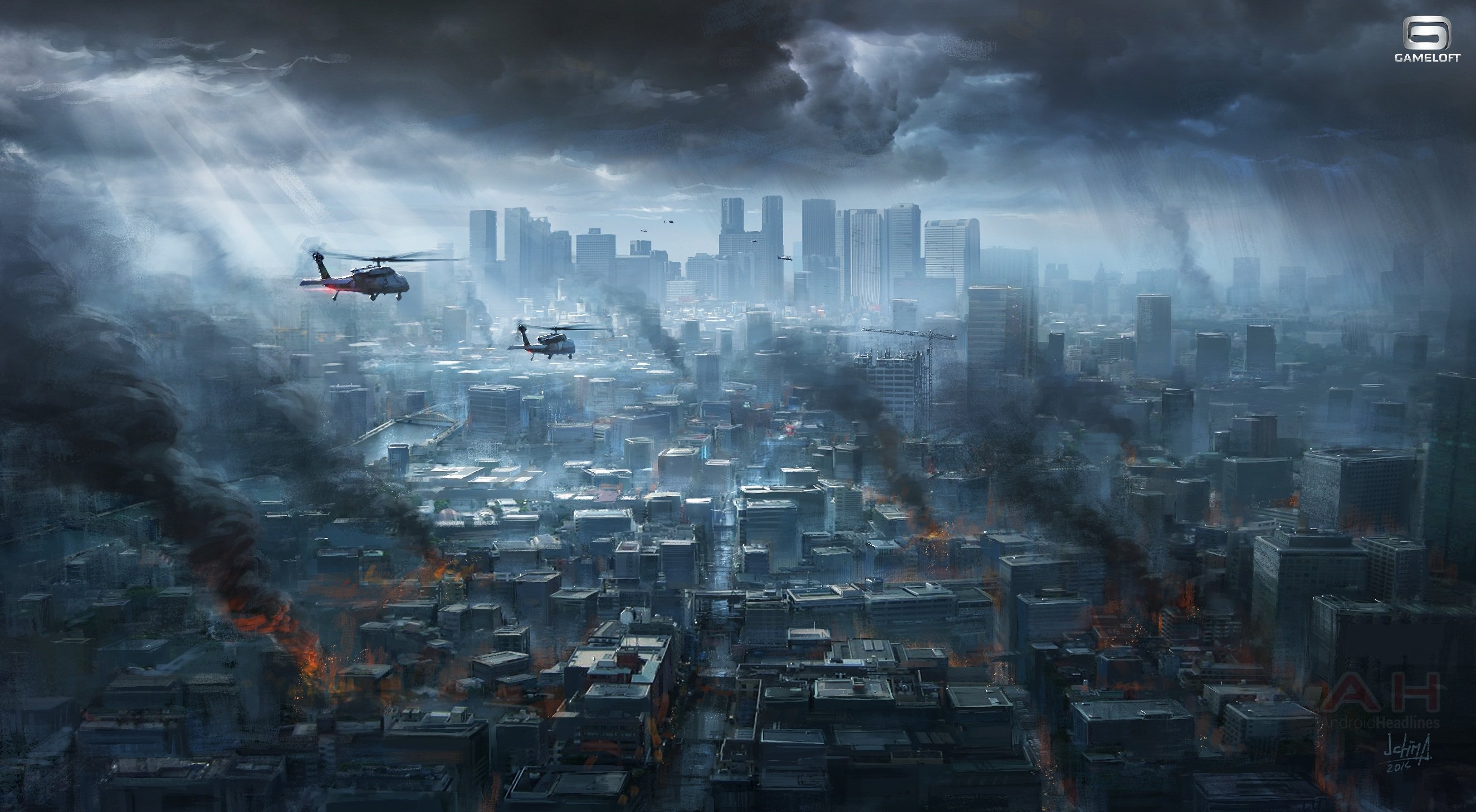 modern, Combat, Shooter, Military, Fighting, Fps, 1moderncombat, Helicopter, City, Cities, War Wallpaper