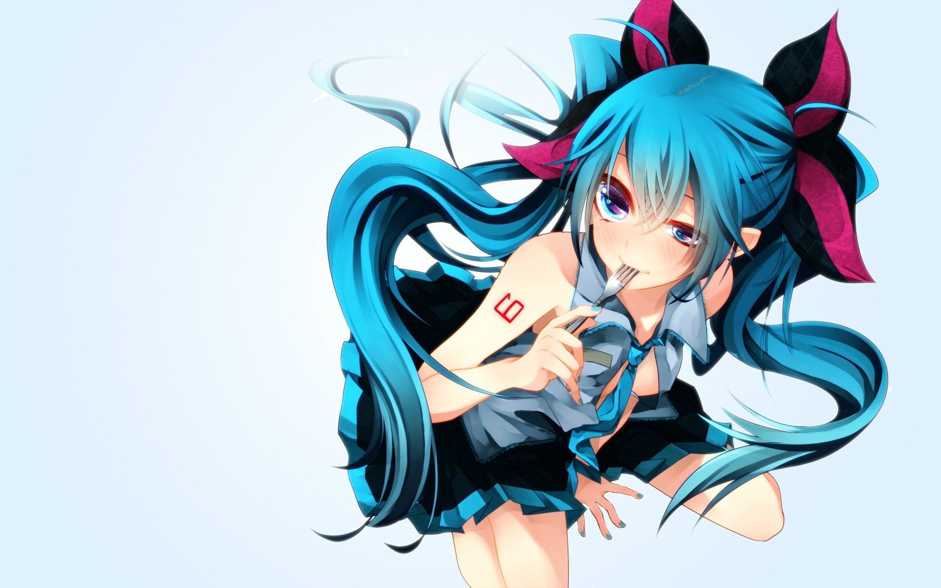 hatsune, Miku, Vocaloid, Anime, Girl, Music, Megurine, Luka, Video, Game, Beauty, Beautiful, Lovely, Sweet, Cute, Humanoid, Green, Hair, Tail, Long, Character Wallpaper