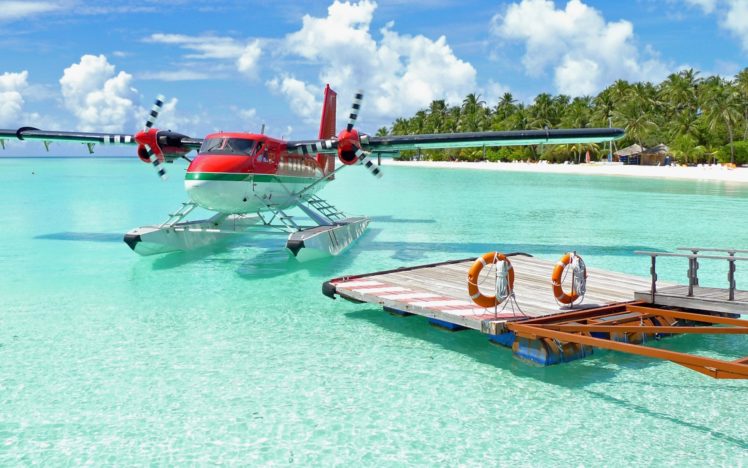 water, Ocean, Landscapes, Nature, Beach, Aircraft, Tropical, Sea HD Wallpaper Desktop Background