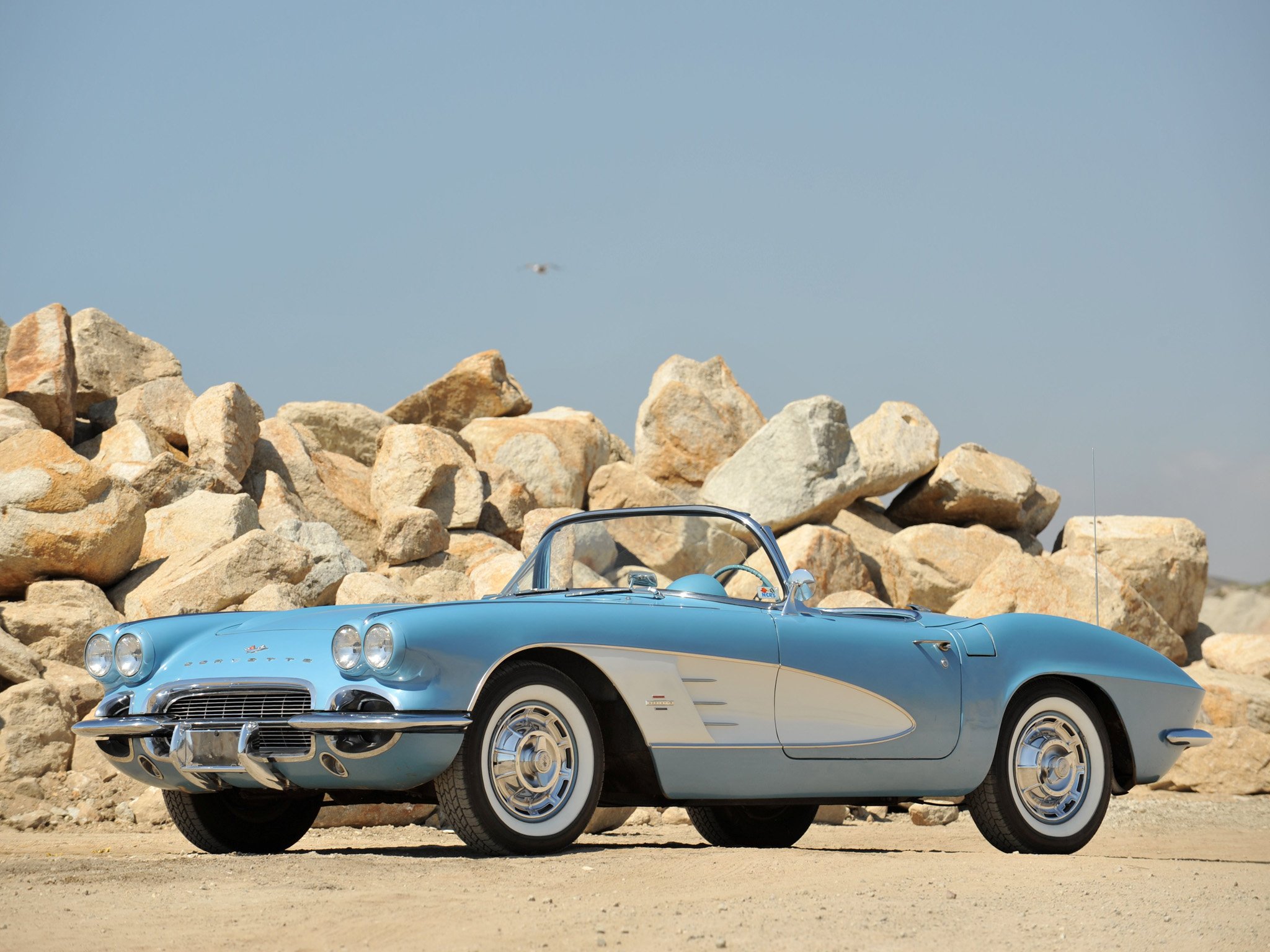 1961, Chevrolet, Corvette, C 1, Muscle, Classic, Supercar Wallpaper