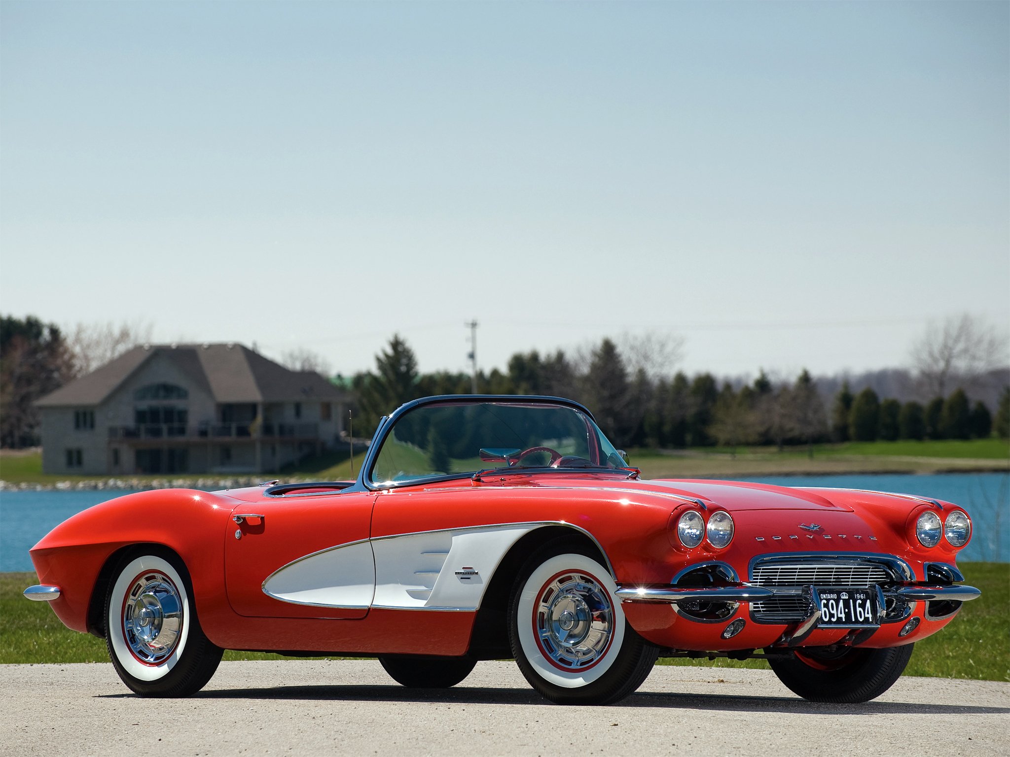 1961, Chevrolet, Corvette, C 1, Muscle, Classic, Supercar Wallpaper