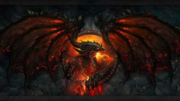 video, Game,  , World, Of, Warcraft, Fire, Dragon HD Wallpaper Desktop Background