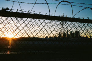 los, Angeles, La, Buildings, Skyscrapers, Fence, Sunset, Barb, Wire, Urban, Cities, Sky