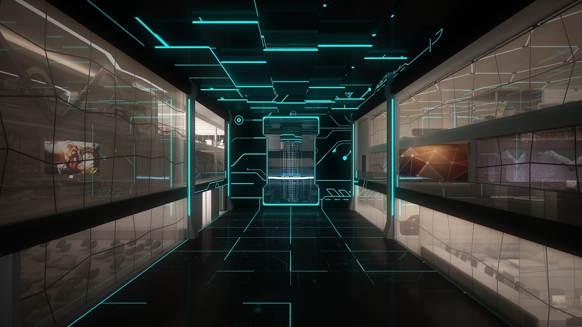 space, Monitors, Line, Staley, Room, Technology, Sci fi, Science, Computer, Futuristic Wallpaper
