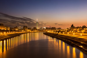 taiwan, Taipei, River, Evening, China, Cities, Buildings, Architecture, Reflection, Sky, Sunset, Sunrise, Night, Lights, Hdr