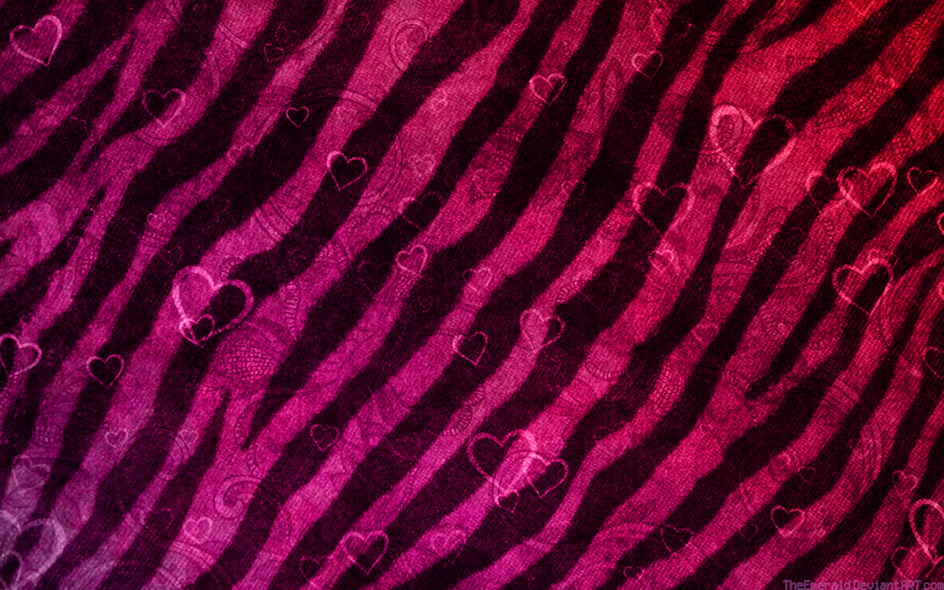 hearts, Stripes Wallpaper