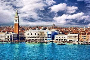 buildings, Venice, Italy, Bright, Colors, View