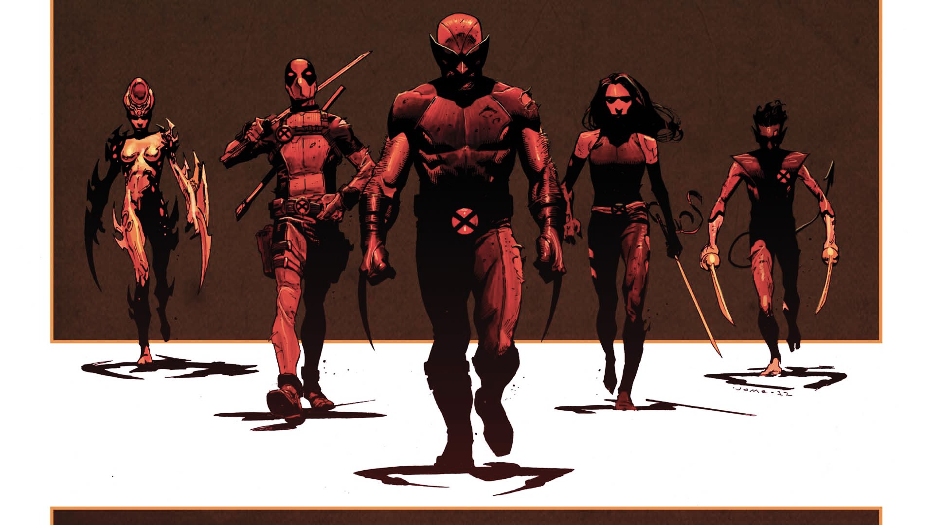 x men, Wolverine, Deadpool, Wade, Wilson, Psylocke, X force, Nightcrawler, E, V, Wallpaper