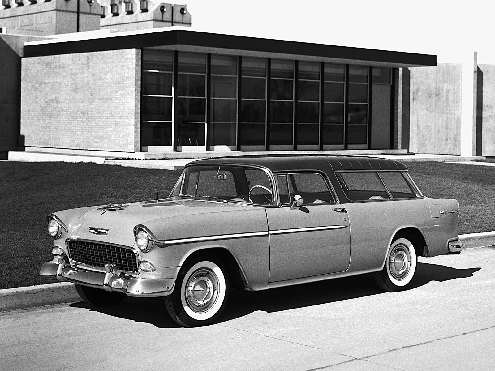 1955, Chevrolet, Bel, Air, Nomad, 2429 1064df, Stationwagon, Retro Wallpaper