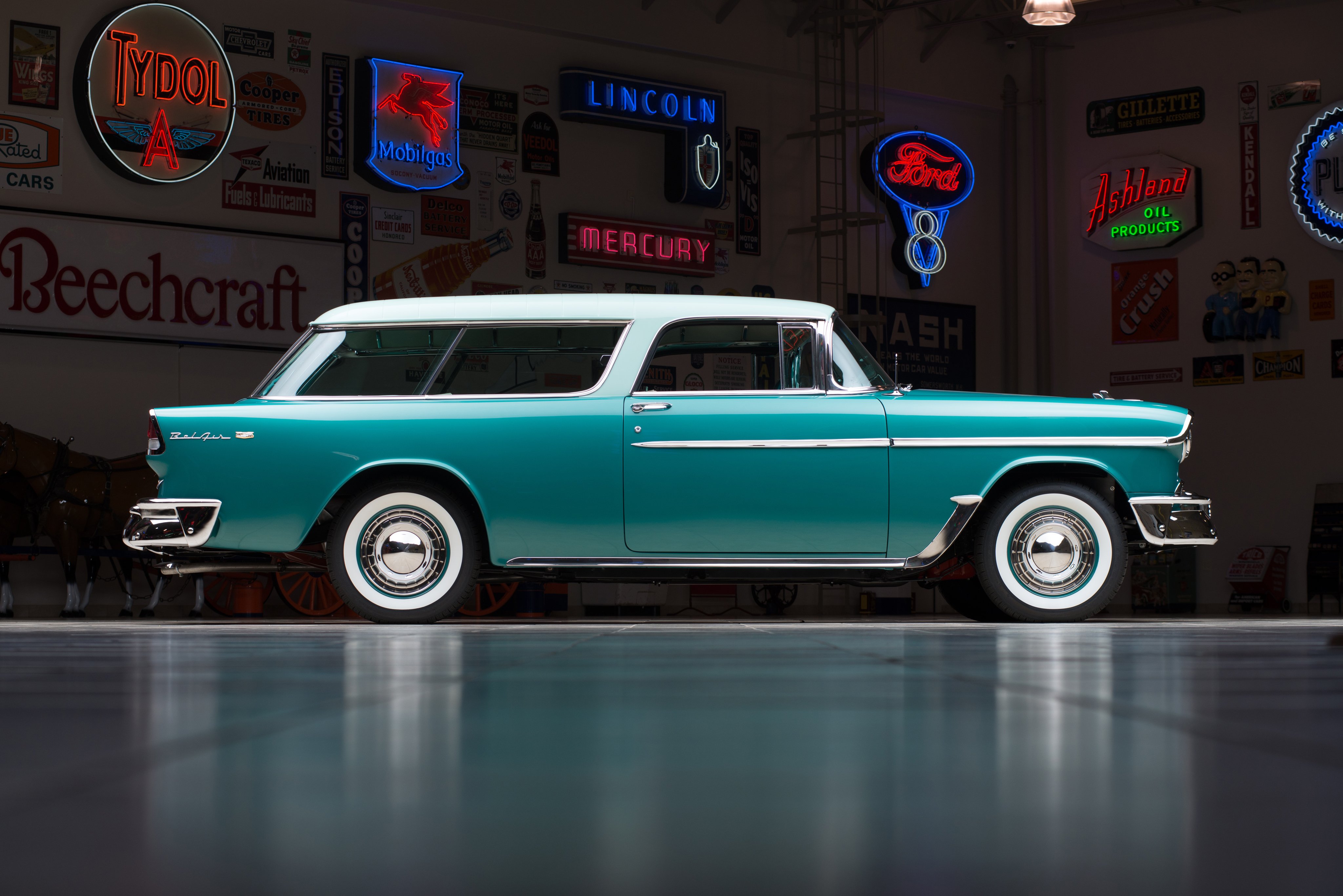 1955, Chevrolet, Bel, Air, Nomad, 2429 1064df, Stationwagon, Retro Wallpaper
