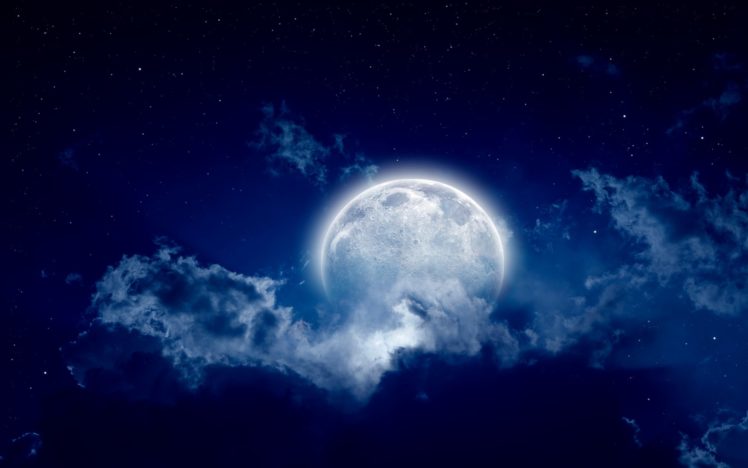 moon, Amazing, Fantasy, Beautiful, Star, Sky, Cloud HD Wallpaper Desktop Background