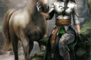 dynasty, Warriors, Game, Yue, Ying, Character, Horse, Woman