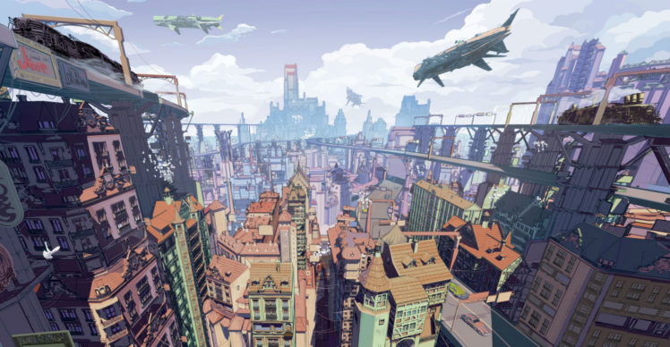animal, Arsenixc, Bird, Building, City, Clouds, Landscape, Original, Scenic, Train HD Wallpaper Desktop Background