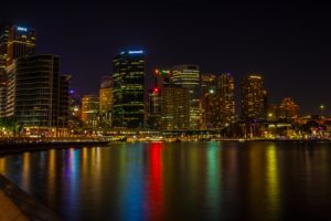 australia, Skyscraper, River, Sydney, Night, Cities