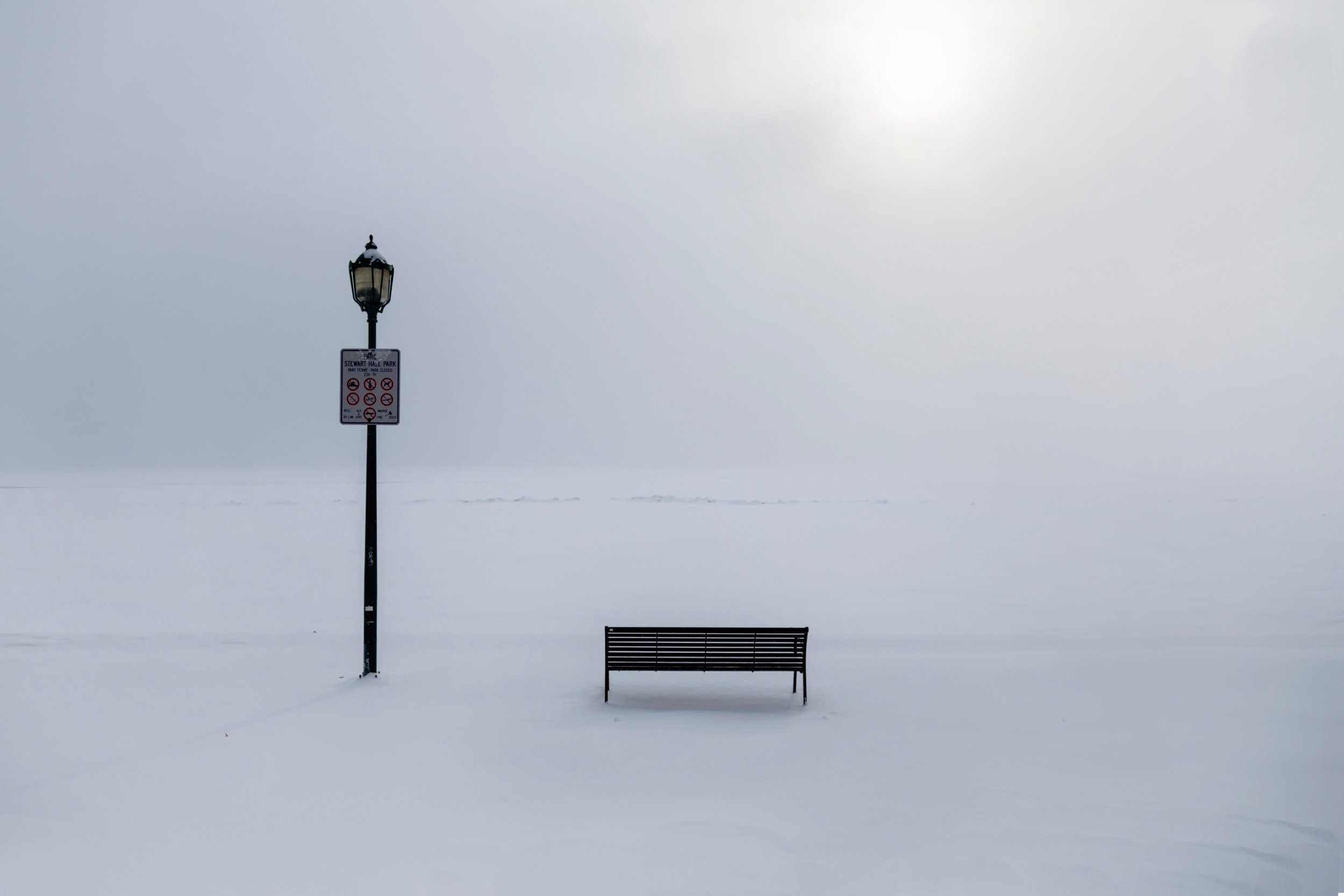 bench, Lamp, Winter, Ban, Frost, Snow, Mood, Bokeh Wallpaper