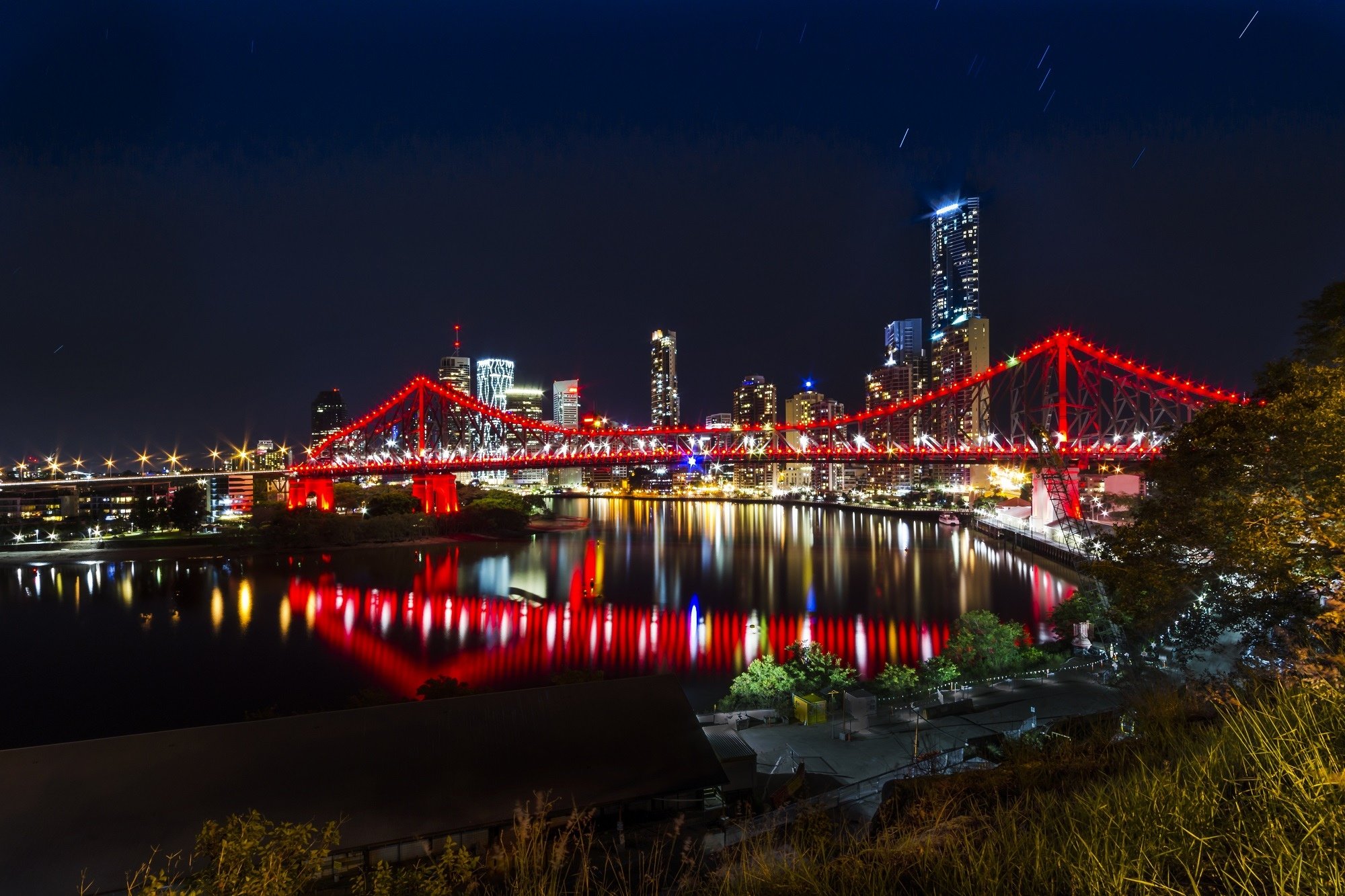 bridge, Night, City, Sydney, Australia, Harbour, Bridge, Sydney, Australia, Sydney, Harbour, Bridge, Reflection Wallpaper