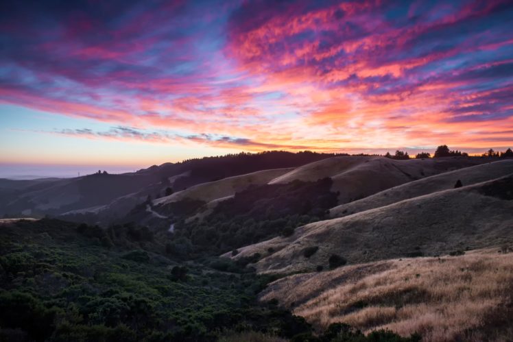 california, Clouds, Hills, Sky, Sunste, Sunrise HD Wallpaper Desktop Background