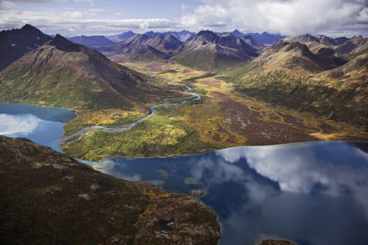 lake, Mountains, Reflection, Alaska, Bristol, Bay HD Wallpaper Desktop Background