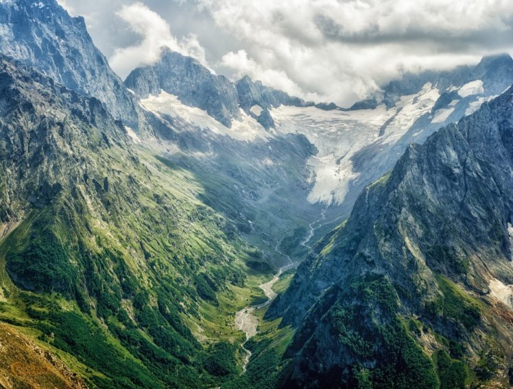 mountains, Trees, Sky, Landscape, Glacier, National, Park HD Wallpaper Desktop Background