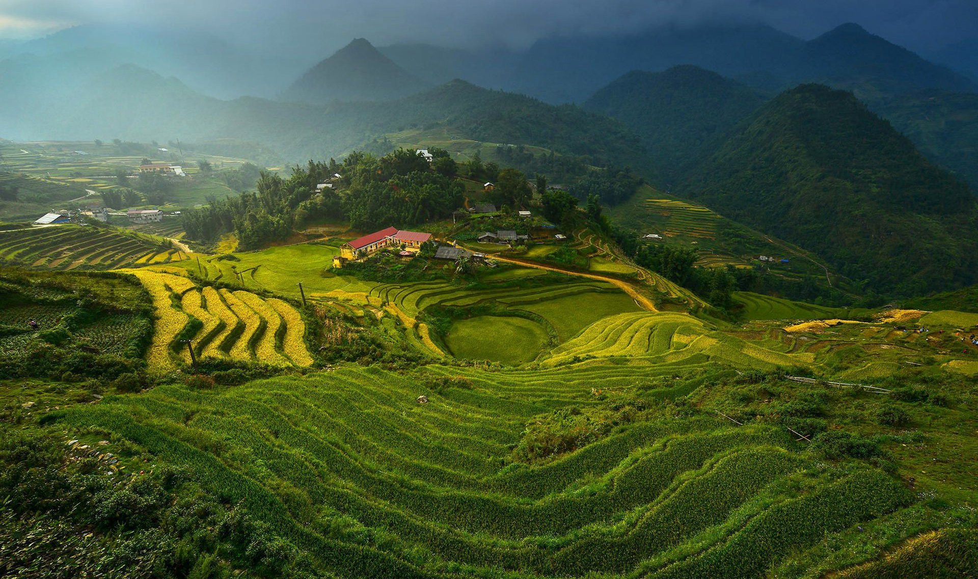 rice, Terraces, Vietnam, Mountains, Clouds, Terraces, Rice, Vietnam Wallpaper