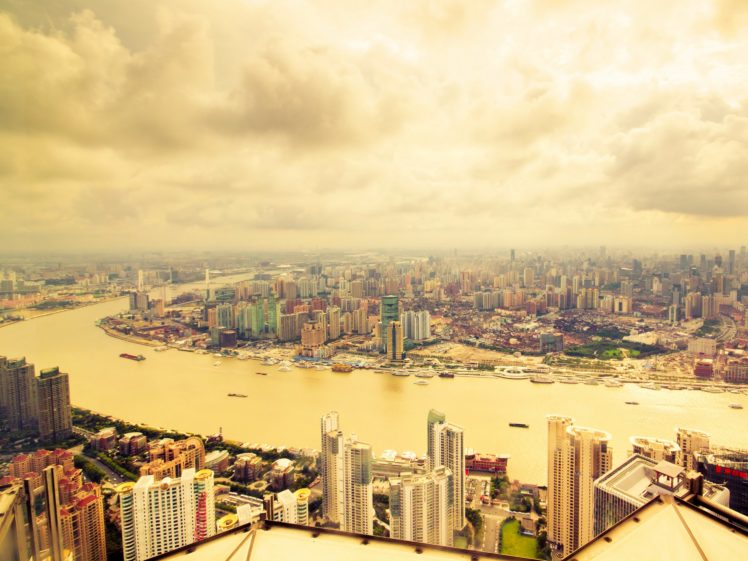 shanghai, China, Skyscraper, River, Megapolis, Cities HD Wallpaper Desktop Background