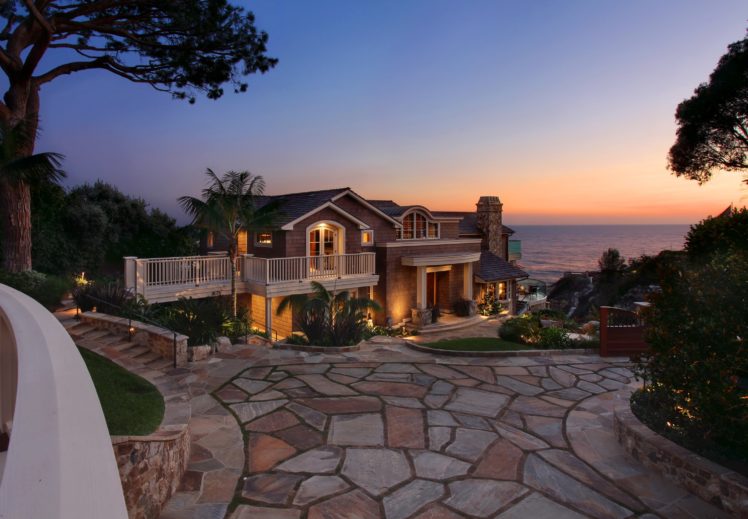 usa, Houses, Laguna, Beach, Mansion, Night, Cities, House, Ocean HD Wallpaper Desktop Background