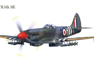 airplane, Painting, Art, Spitfire, Fr, Mk, 18e, Usefilename, Military