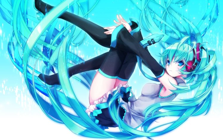 hatsune, Miku, Vocaloid, Anime, Girl, Music, Megurine, Luka, Video, Game,  Beauty, Beautiful, Lovely, Sweet, Cute, Humanoid, Green, Hair, Tail, Long,  Character Wallpapers HD / Desktop and Mobile Backgrounds