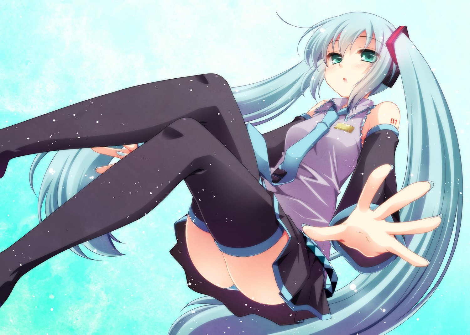 hatsune, Miku, Vocaloid, Anime, Girl, Music, Megurine, Luka, Video, Game, Beauty, Beautiful, Lovely, Sweet, Cute, Humanoid, Green, Hair, Tail, Long, Character Wallpaper