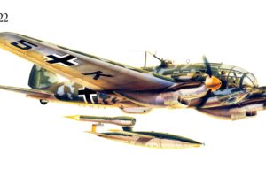 he 111, H 22, Military, War, Art, Painting, Airplane, Aircraft, Weapon, Fighter