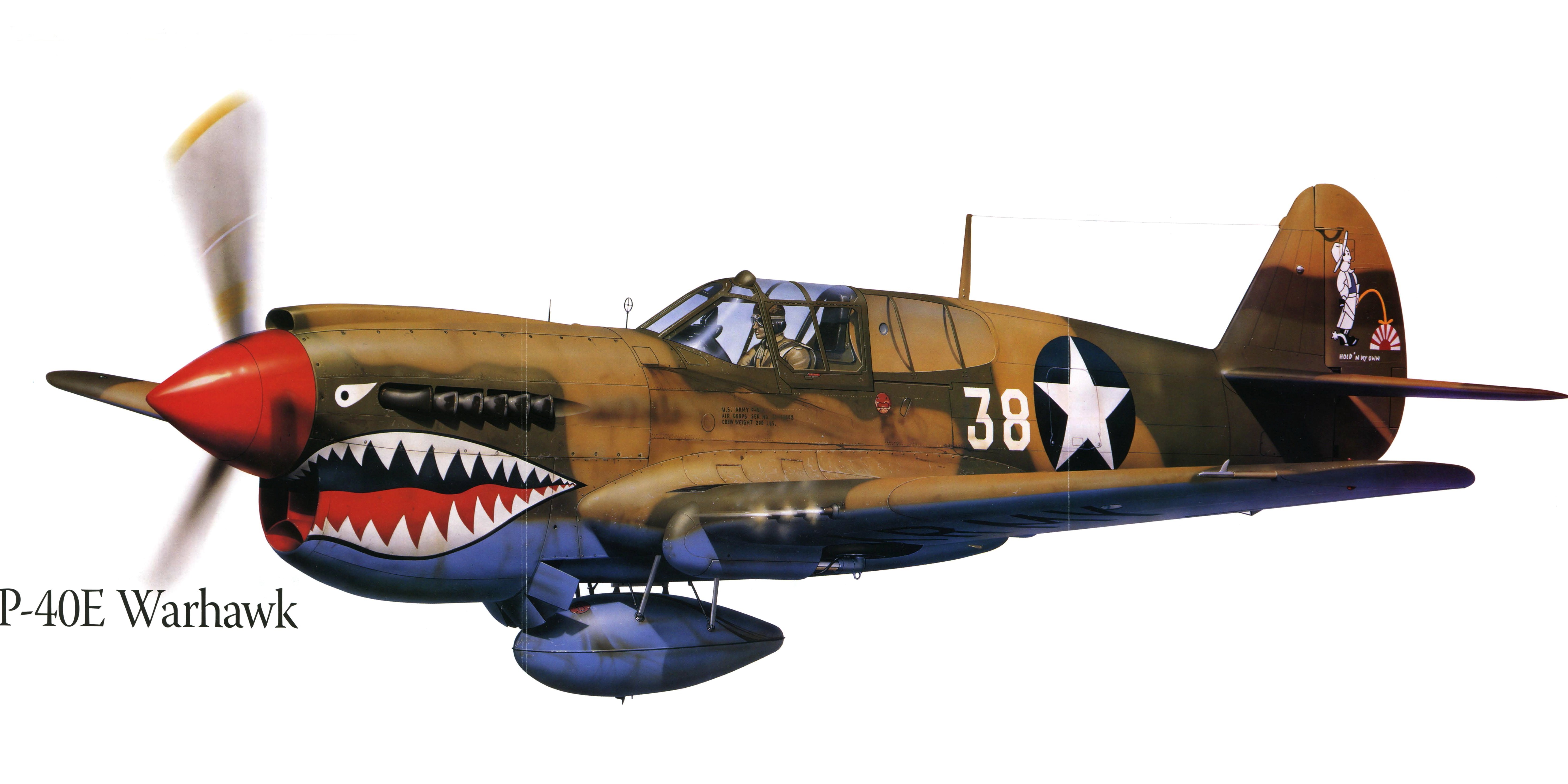 p 40e, Warhawk, Military, War, Art, Painting, Airplane, Aircraft, Weapon, Fighter Wallpaper