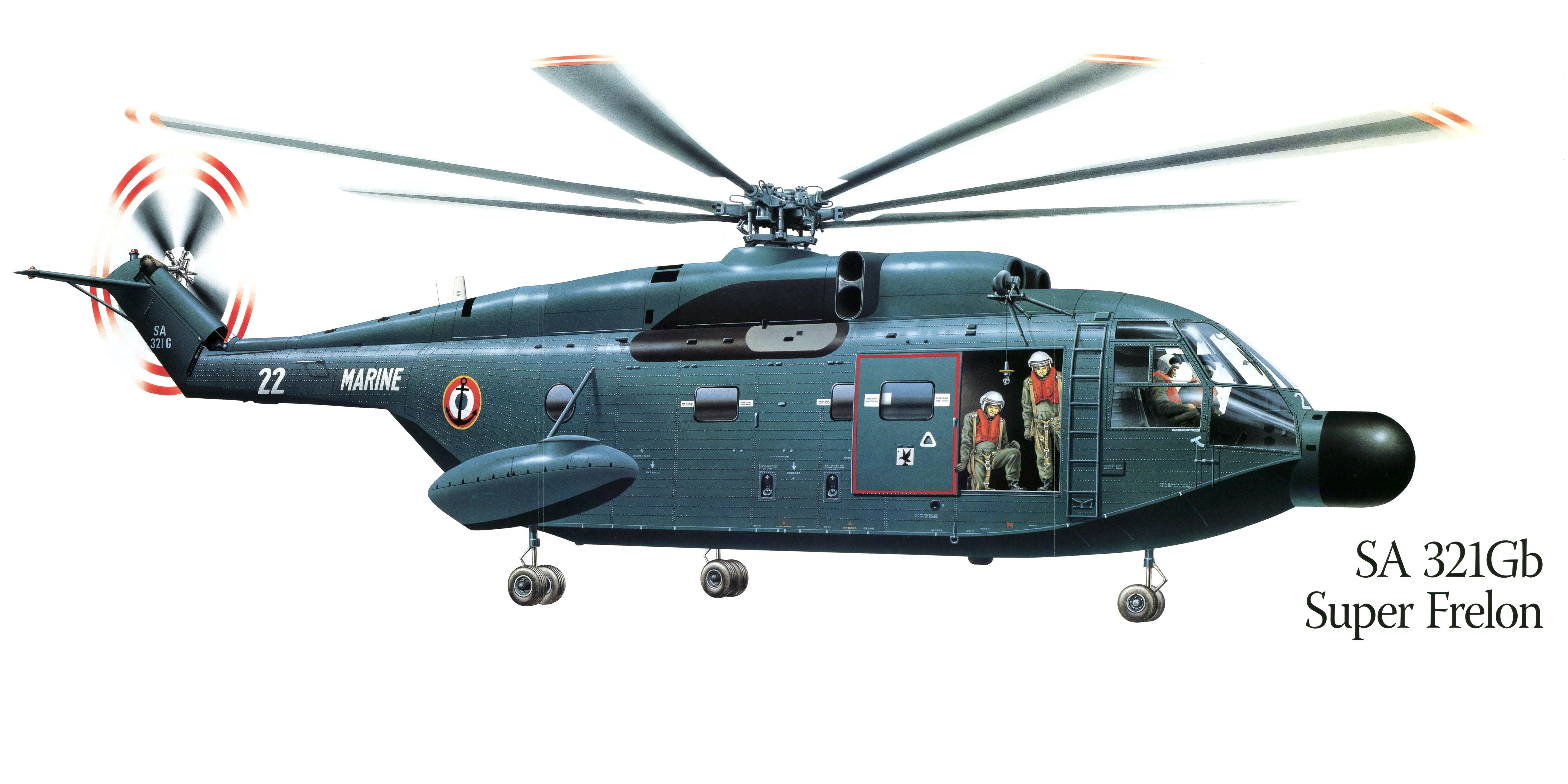 sa 321gb, Super, Frelon, Military, Helicopter, Aircraft Wallpaper