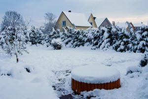 winter, Houses, Lithuania, Ttic24, Yard