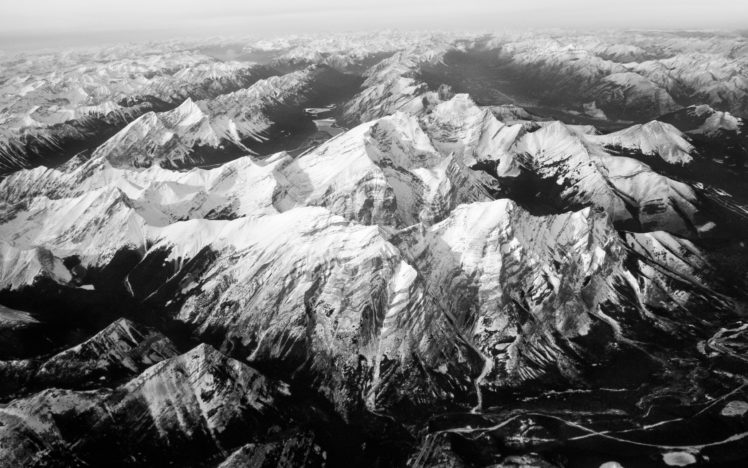 black, And, White, Mountains HD Wallpaper Desktop Background