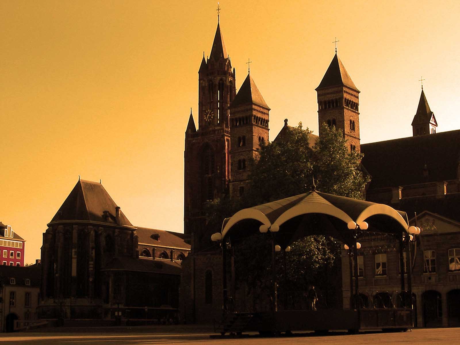 sunset, Cityscapes, Holland, Maastricht Wallpaper