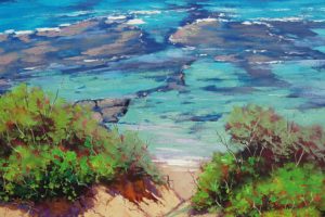 paintings, Beach, Dunes, Sea