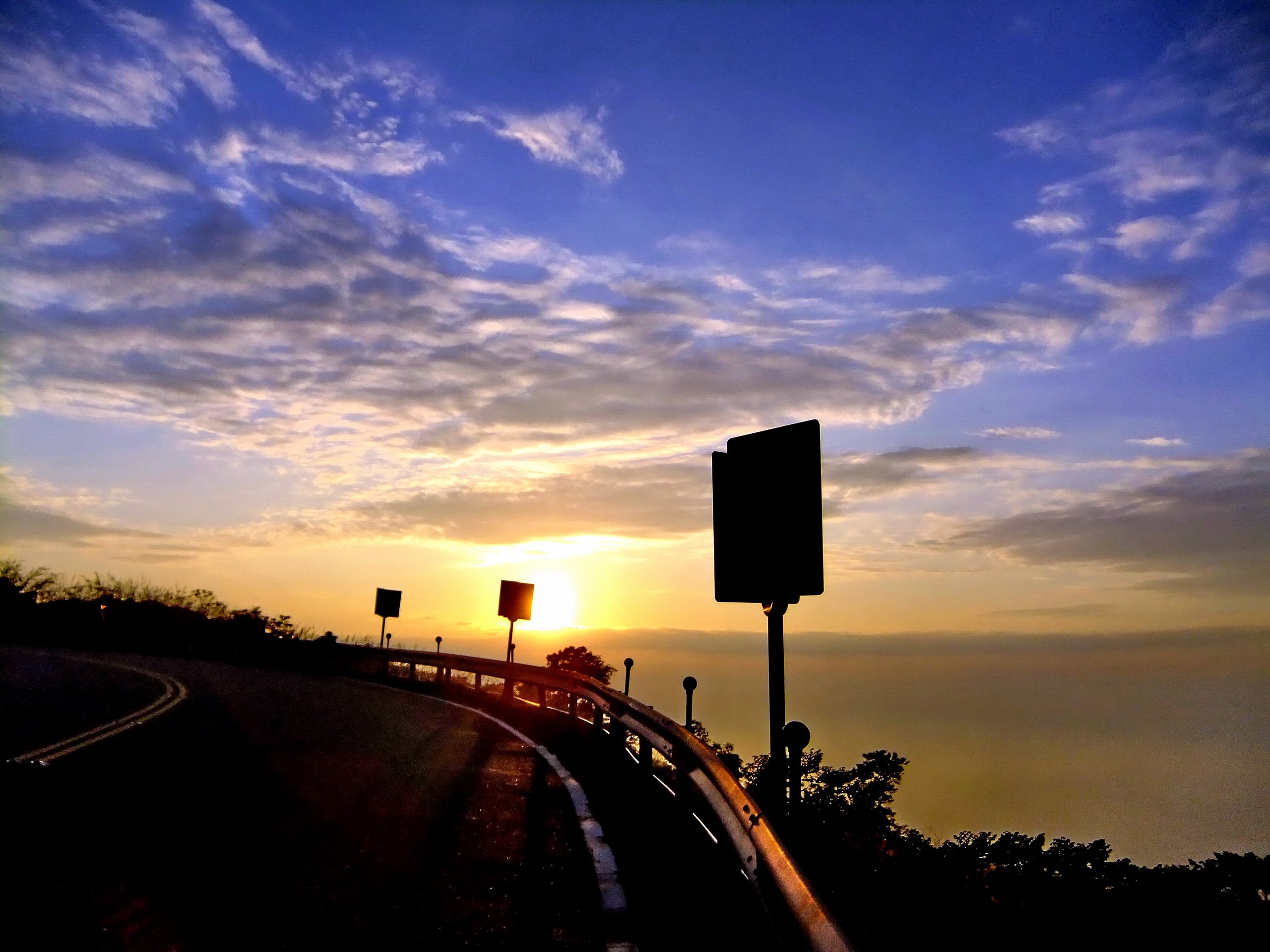 sunset, Clouds, Landscapes, Nature, Signs, Roads, Skyscapes, Skies, Road, Sign Wallpaper