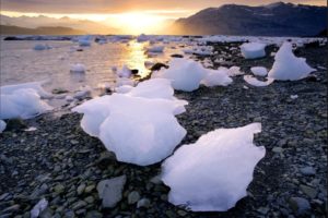 glacial, Icebergs, Icy, Bay, Alaska