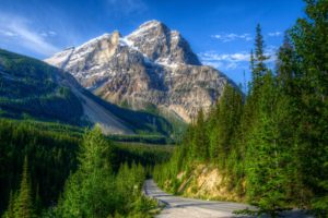 canada, Park, Mountains, Scenery, Forest, Road, Yoho, Hdr, Nature