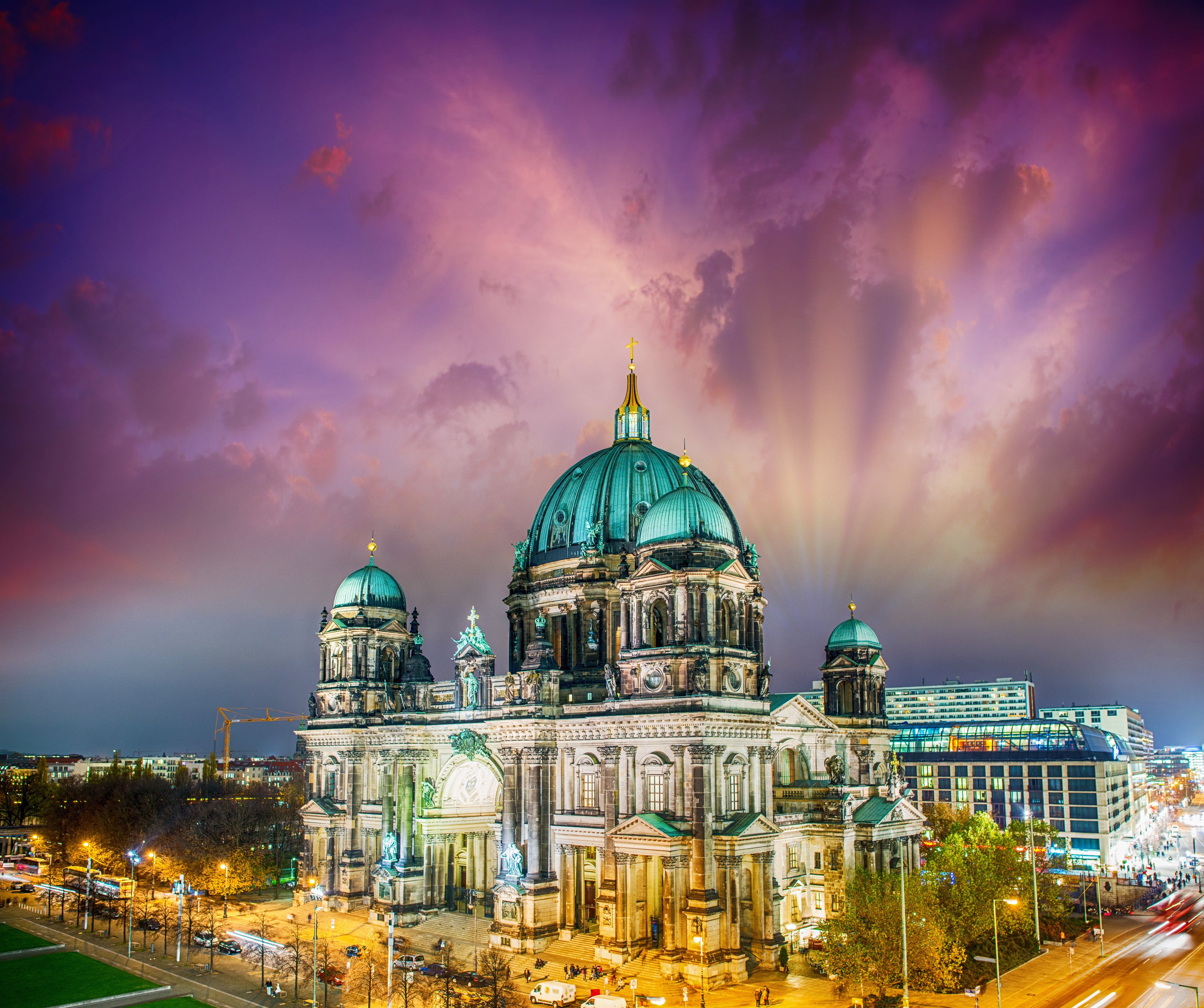 germany, Berlin, Sky, Night, Cities Wallpaper