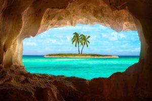 pacific, Caribbean, Cave, Ocean, Tropical, Island