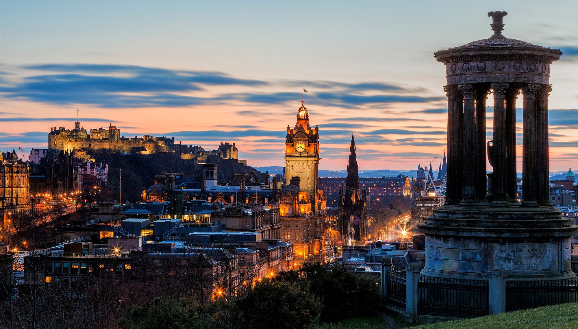 scotland, Calton, Hill, Edinburgh, Dugald, Stewart, Monument Wallpaper