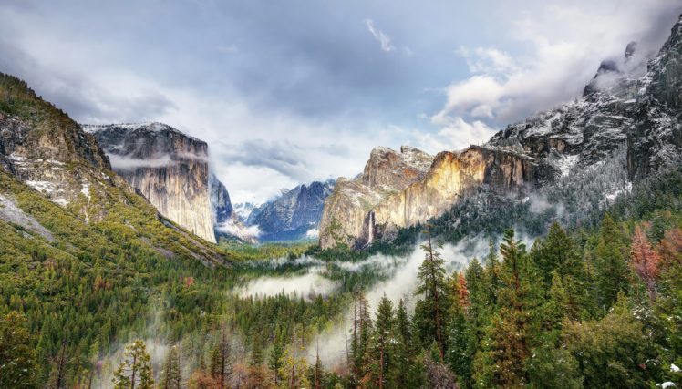 usa, Park, Mountains, Forests, Yosemite, Nature, Waterfall HD Wallpaper Desktop Background