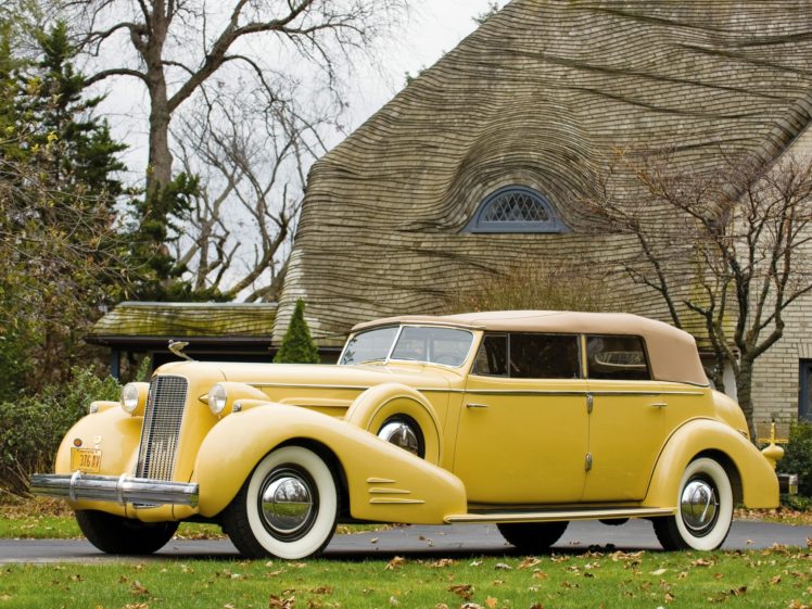 1935, Cadillac, V16, 452 d, Imperial, Convertible, Sedan, 5880, Luxury, Retro, Vintage HD Wallpaper Desktop Background