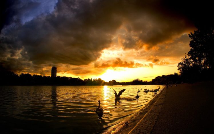 sunset, Landscapes, Nature, Beach HD Wallpaper Desktop Background
