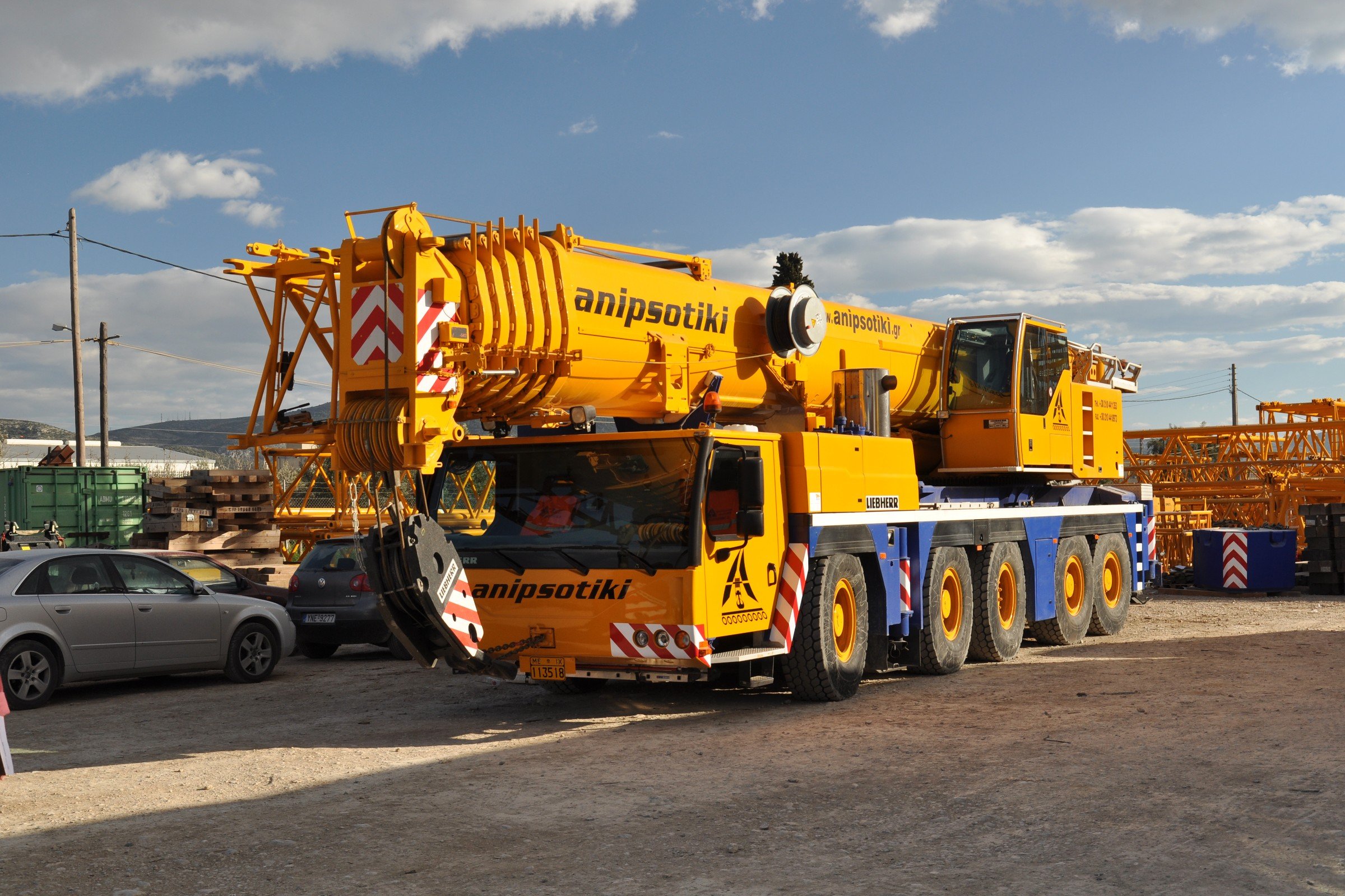 mobile, Crane, Construction, Truck, Semi, Tractor, Ariel, Cranes, Boom