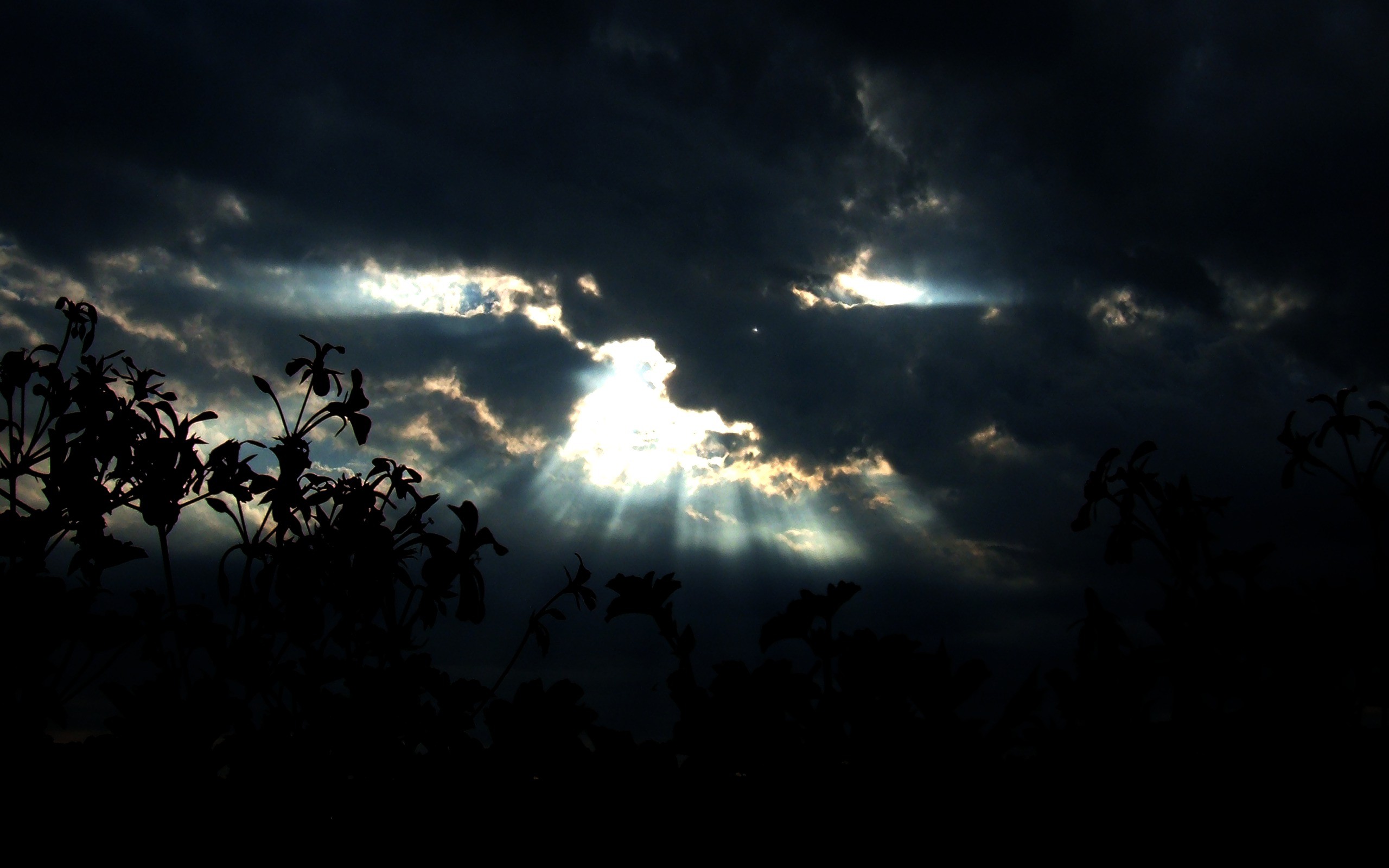 clouds, Silhouettes, Sunlight, Skyscapes Wallpaper