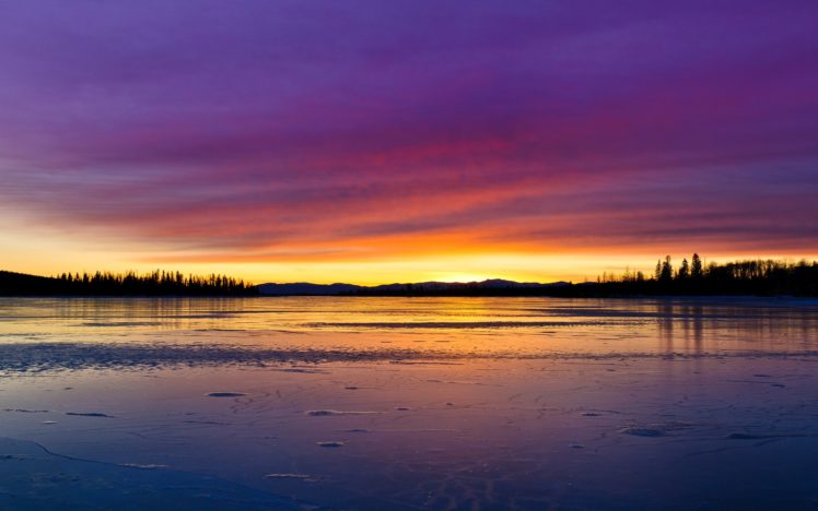 lake, Forest, Sky, Water, Sunrise HD Wallpaper Desktop Background