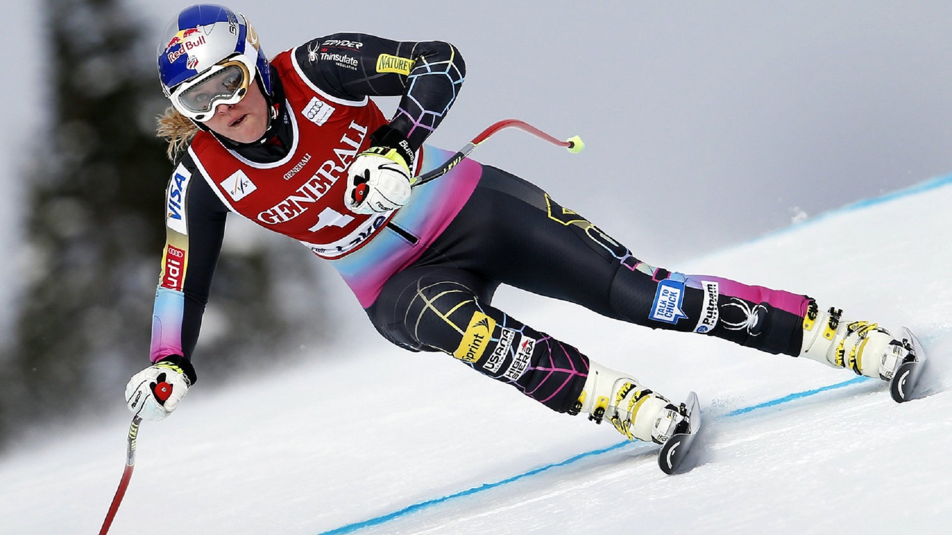 woman, Lindsey vonn, Ski Wallpaper